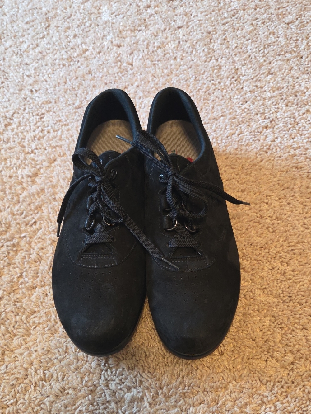 SAS Women's Black Suede Lace-Up Oxfords